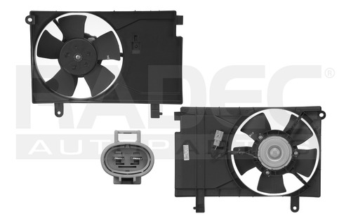 Motoventilador Cv Aveo 2004 - 2008 L4 P/aa  2 Pines