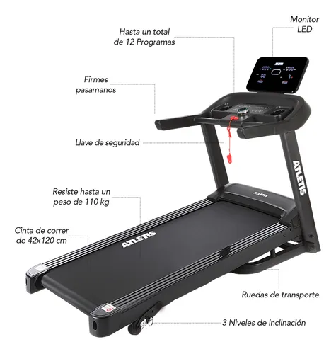Trotadora Apex Vii 14km/h 2.0hp Plegable Bluetooth