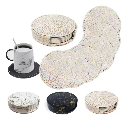 Juego de 6 tazas de café de cerámica de 12 onzas, color blanco elegante con  soporte, soporte para tazas, soporte para tazas, estante organizador de