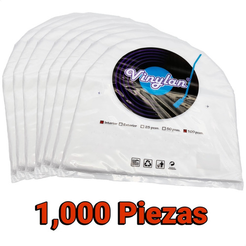 Imagen 1 de 12 de 1,000 Fundas Interiores Redondeadas Para Discos De Vinilo Lp