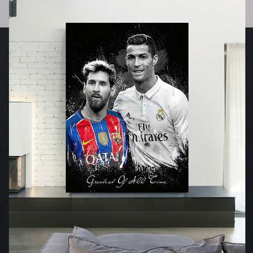 Lienzo Decorativo De Pared Para Regalos De Fútbol De Lionel