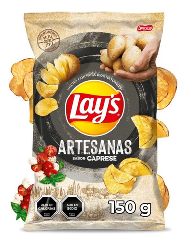 Papas Fritas Lay's Artesanas Sabor Caprese 150g