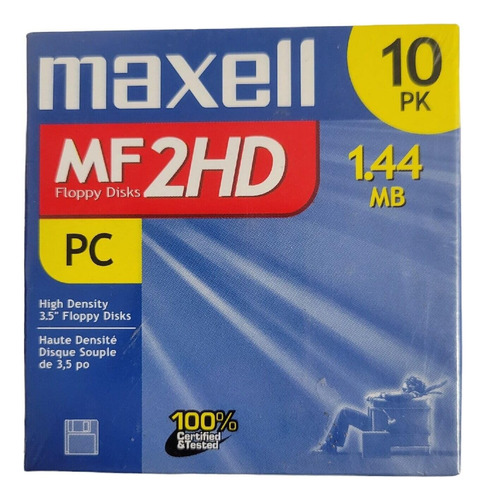 Maxell 3.5 Hd 1,44 Mb Mf2hd Preformateado, Paquete De 10