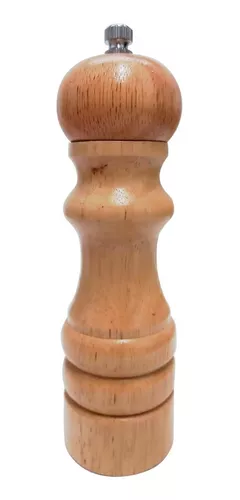 Molinillo Pimienta Madera Mediano 21 Cm Muela Acero Muela