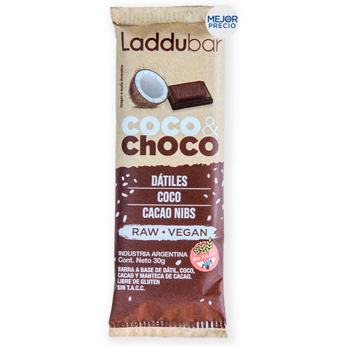 Barrita Coco Y Choco Laddubar Vegan Sin Tacc - Mejor Precio