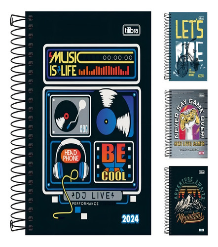 Agenda Diária Espiral Masculino Pepper Tilibra Cor Da Capa Aleatório