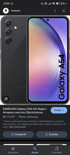 Celular Samsung Galaxy A 54 5g Negro Reacondicionado 