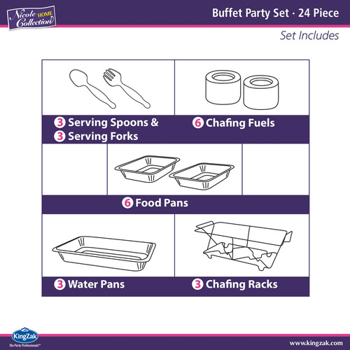 Kit Para Servir Fiestas Party Dimensions, Juego De Platos Ti