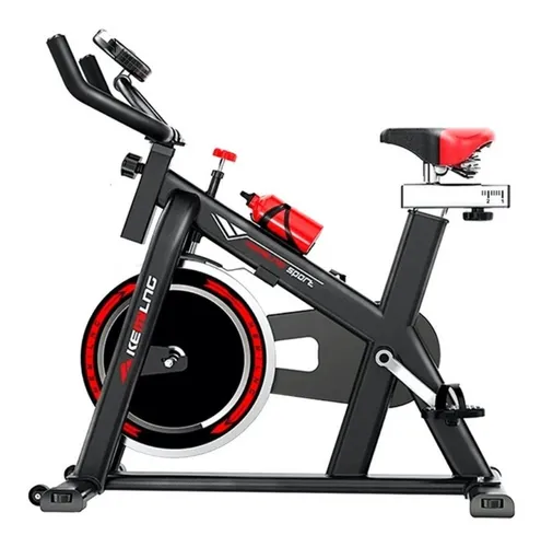 Bicicleta estática Kemilng Home Fitness Pro para spinning color negro y  rojo