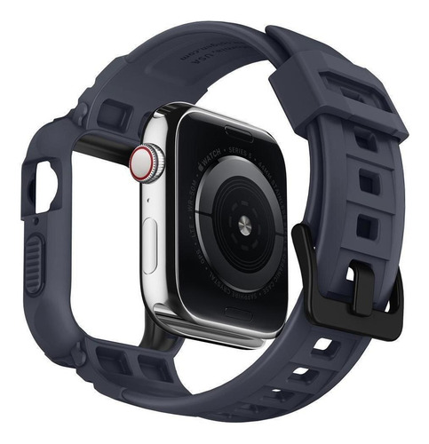 Imagem 3 de 9 de Case Spigen Apple Watch 4 5 6 Se 44mm Rugged Armor Pro Cinza