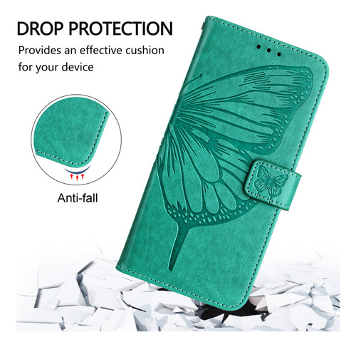Funda Para Oppo A5 2020 4g/a5 Pro 5g/a5 5g/a5 Pro 4g Splash Proof, 3d Floral, Ranuras Para Tarjetas Con Forma De Mariposa
