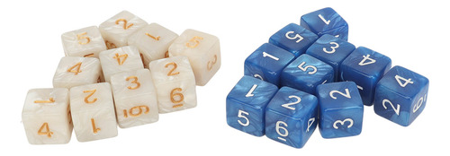 Juego De Dados De 20 Piezas De Acrílico Con Esquinas Cuadrad