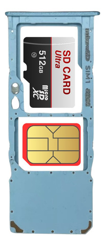 Bandeja Porta Sim Chip Compatible Samsung A51 Simple Sim 