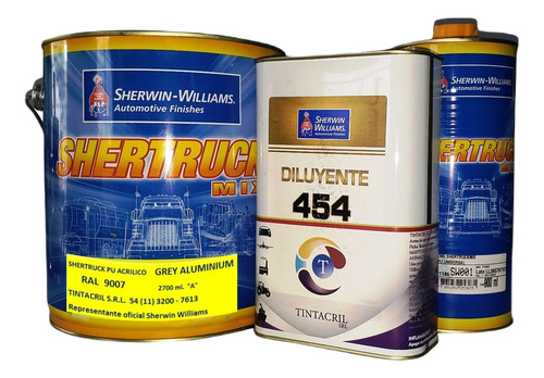 Esmalte Poliuretanico Ral 9007 X 4.5 Lts. Aluminio Oscuro Brillante