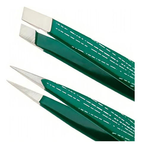 Conjunto de pinças microinclinadas Tweezerman Emerald Shimmer