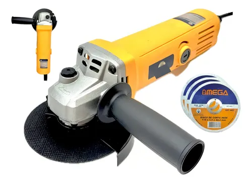 comprar Esmerilhadeira Lixadeira 900w + Disco 115mm Cor Amarelo Frequência 50u002F60hz 220v