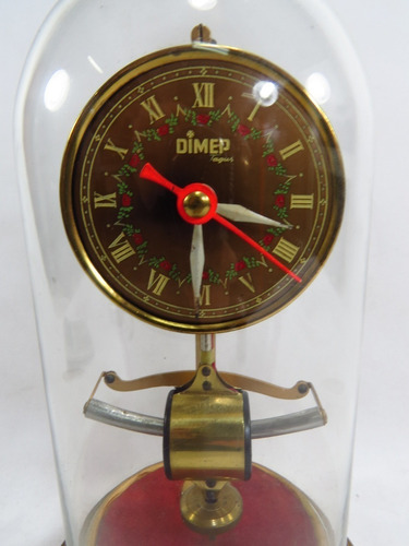 Relógio De Mesa Dimep Tagus Cúpula De Vidro Cristal Déc 50 (Usado)