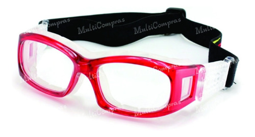 Goggle Deportivo Juvenil Graduar Oftalmico Futbol Rojo H54