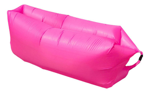 Sofá Inflable Con Tumbona De Aire, Sofá Inflable Rosa Roja