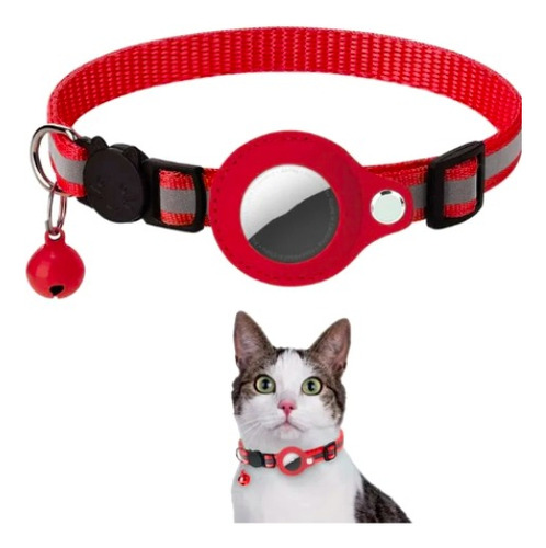 Collar Porta Airtag Para Gatos Con Cascabel