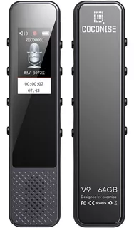 Mini grabadora de voz de 64 GB llavero grabador de voz de audio grabador digital MP3 pequeño para conferencias entrevista reunión Clas 