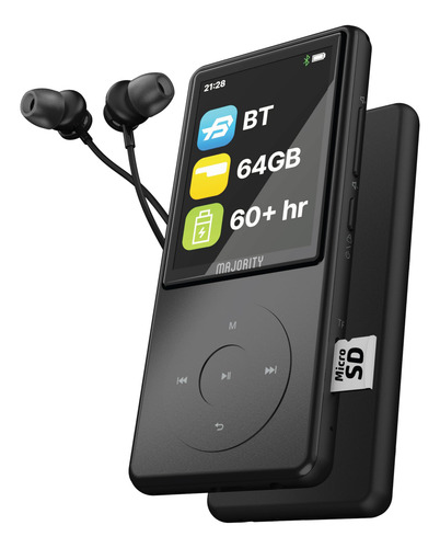 Reproductor Mp3 Majority Mp3 Pro 64 Gb Bluetooth 5.0 3 Años