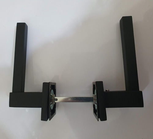 Imagen 6 de 6 de Manija Picaporte Doble Balancin Bronce Negro Ray Terra 18001