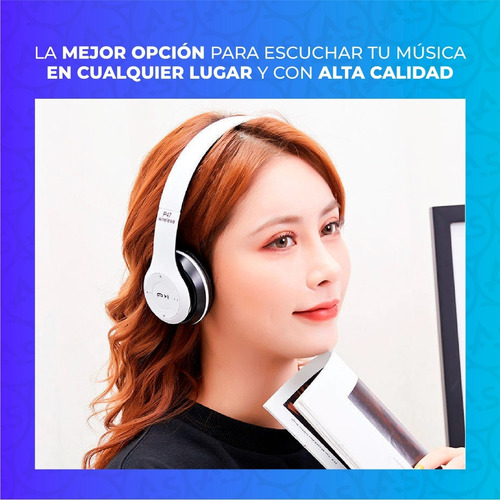 Imagen 6 de 10 de Auriculares Vincha Bluetooth Inalámbricos Retráctil Celu Pc