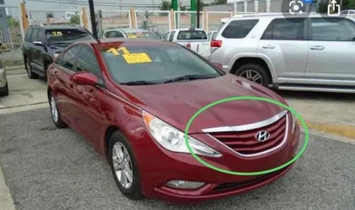 Parrilla Negra Con Filo Cromado Hyundai Sonata 2011 Al 2014