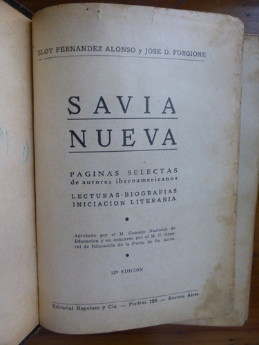 Savia Nueva - E. Fernandez Alonso - J. D. Forgione  Kapelusz