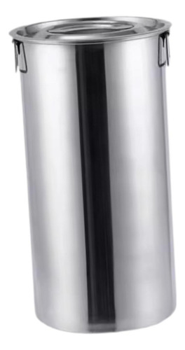 Cubo De Acero Inoxidable Con Tapa, Recipiente Versátil Para
