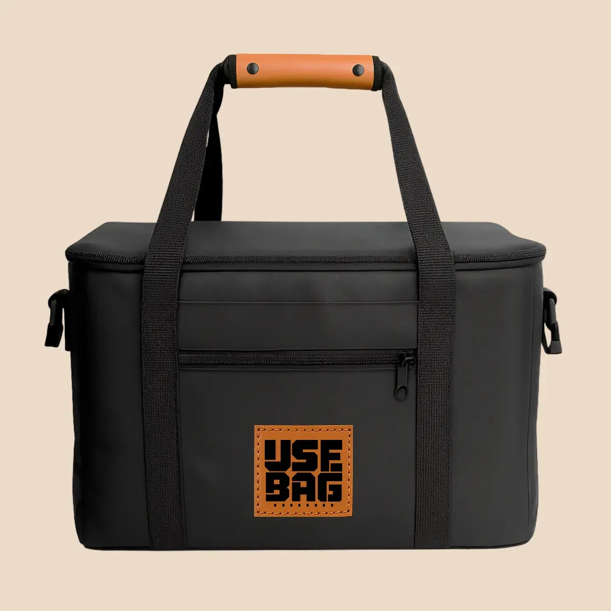 Bolsa Térmica 30L Preta para Bebida e Cerveja Use Bag com Bolsos