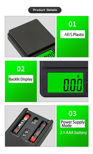 Digital Pocket Scale 1000gx0.01g Weigh Gram Scale Mini Scale