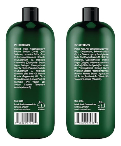Conjunto De Shampoo E Condicionador Botanic Hearth Tea Tree