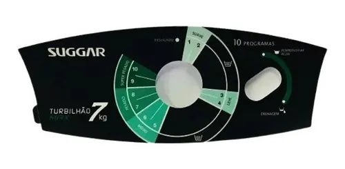 comprar Adesivo P Painel Tanquinho Suggar Turbilhão Max 7kg Original