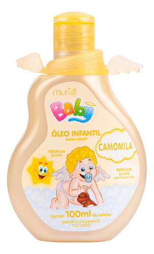 Óleo Infantil Para Bebê 100ml Baby Muriel Perfume Suave Fragrância Camomila