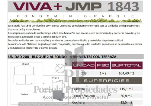 Imagen 24 de 24 de Departamento 4 Ambientes Condomnio Viva Ituzaingo