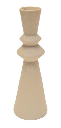 Imagen 1 de 3 de Florero Ceramica Chandelier Blanco Hueso 23x8 Cm