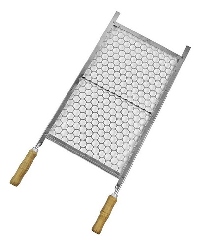 Grelha De Aço Inox 30x48 Para Churrasqueira De Alvenaria