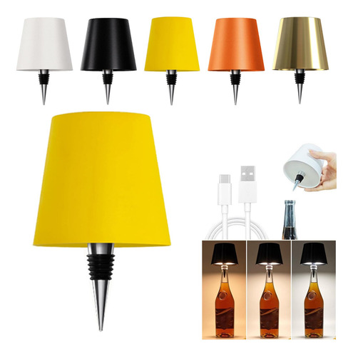 Lámpara Inalámbrica Para Botella De Vino, 3 Luces