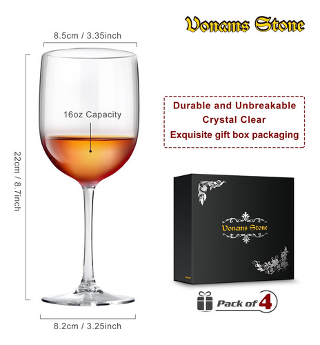 Copos De Vinho Inquebráveis De 16 Oz - Inquebráveis, Reut...