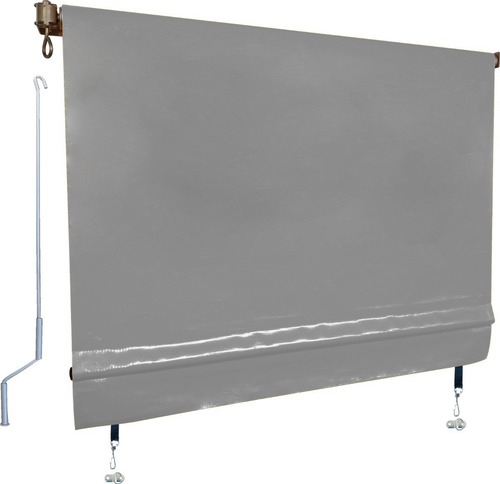 Lona Toldo Completo Com Os Tubos Sob Medida 3,30 X 2,70 Cor Cinza