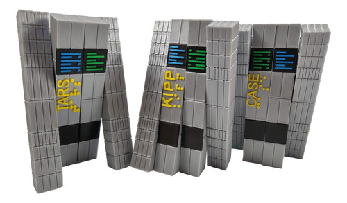 Conjunto Action Figure Tars,  Case E Kipp Filme Interestelar