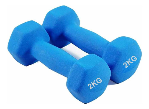 Pesas Mancuernas 2 Pza 2 Kg Neopreno Entrenamiento Fitness