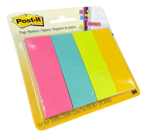 Banderitas 3m Post It 4 Colores Diferentes C/ 50 Hojas C/u