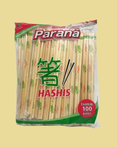 100 Pares Hashi De Bambu Descartavel Comida Japonesa