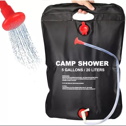 Ducha portátil Camping, 5 galones / 20l Bolsa de ducha solar al aire libre  Solar calentado Premium Camping Ducha Bolsa de verano