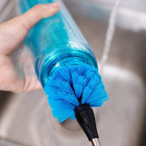 Clean 6 Cepillos Para Botellas Con Acero Inoxidable Y Mango