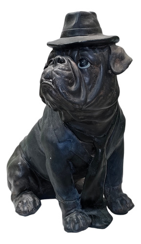 Bull Dog Inglés Estatua Decorativa. El Tranquilo