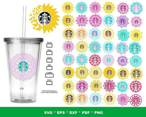 Imagen 3 de 9 de Plantillas Sublimación Vectores Multiuso Tazas Starbucks